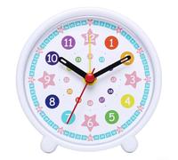 Quiet Learning Clock for Kids Featuring Color Coded Hours, Minutes, 24 Hour Time Display, and Non Ticking Quartz Movement for Educational Environments (Early School White)
