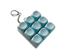 Quiet & Loud Keyboard Fidget Toys for Stress Relief, Keyboards Silent Keyboard Clicker Fidget Toy for Office Libirary, Cute Pop Fidget Keychain Accessory for Bags Keys（Light Blue）
