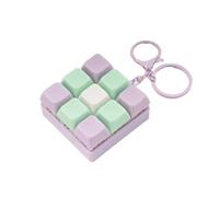Quiet & Loud Keyboard Fidget Toys for Stress Relief, Keyboards Silent Keyboard Clicker Fidget Toy for Office Libirary, Cute Pop Fidget Keychain Accessory for Bags Keys（B）