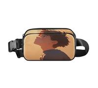 Quiet Men Fashionable Waist Pack Crossbody Bag for Women Men Small Crossbody Sport Bag with Adjustable Strap for Workout Running Hiking, Aesthetic Fighting Fish, One Size