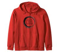 Quiet Mind Bold Life Zen Circle Calligraphy Inspiration Zip Hoodie