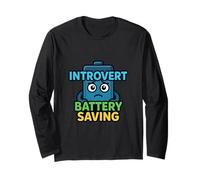Quiet Mode Introvert Energy Saving Humor Long Sleeve T-Shirt