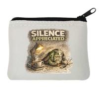 Quiet Moments Under Soft Light Neoprene Coin Purse Pouch 10x11cm White