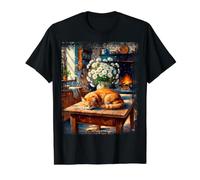 Quiet Morning in the Kitchen Value Graphic T-Shirt, Men, Black, XL