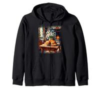 Quiet morning in the kitchen Zip Hoodie