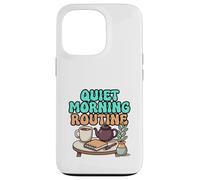 Quiet Morning Routine Cozy Tea and Journal Design Case for iPhone 13 Pro