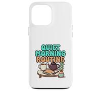 Quiet Morning Routine Cozy Tea and Journal Design Case for iPhone 13 Pro Max