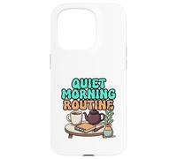 Quiet Morning Routine Cozy Tea and Journal Design Case for iPhone 15 Pro