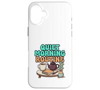 Quiet Morning Routine Cozy Tea and Journal Design Case for iPhone 16 Plus