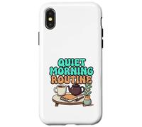 Quiet Morning Routine Cozy Tea and Journal Design Case for iPhone X/XS