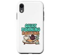Quiet Morning Routine Cozy Tea and Journal Design Case for iPhone XR