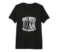 Quiet Moves Loud Results Chess Strategy Men Premium T-Shirt