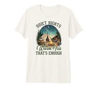 Quiet Nights Warm Fire Camping Outdoor Nature Design Premium T-Shirt