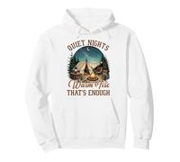 Quiet Nights Warm Fire Camping Outdoor Nature Design Pullover Hoodie