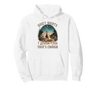 Quiet Nights Warm Fire Camping Outdoor Nature Design Pullover Hoodie