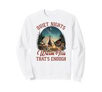 Quiet Nights Warm Fire Camping Outdoor Nature Design Sweatshirt