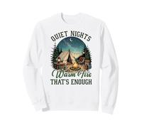 Quiet Nights Warm Fire Camping Outdoor Nature Design Sweatshirt
