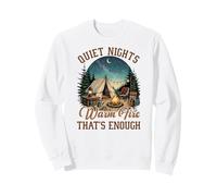 Quiet Nights Warm Fire Camping Outdoor Nature Design Sweatshirt