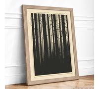 Quiet Northern Forest Scandinavian Framed Wall Art Print A3 (42×29.7cm) Oak, Wall Decor for Living Room, Bedroom, Office & Home, Ready to Hang, Art Gift