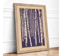 Quiet Northern Forest Scandinavian Framed Wall Art Print A3 Oak | Ready to Hang, Premium Gi Paper, Fade-Resistant Inks, Securely Packaged, UK Made