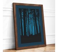 Quiet Northern Forest Scandinavian Framed Wall Art Print A4 (29.7×21cm)