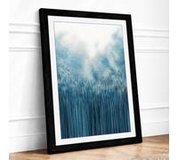Quiet Northern Forest Scandinavian Framed Wall Art Print A4 (29.7×21cm) Black, Wall Decor for Living Room, Bedroom, Office & Home, Ready to Hang, Art Gift