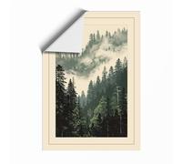 Quiet Northern Forest Scandinavian Unframed Wall Art Print A2 (59.4×42cm), Wall Decor for Living Room, Bedroom, Office & Home, Art Gift