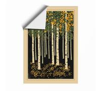 Quiet Northern Forest Scandinavian Unframed Wall Art Print A2 (59.4×42cm), Wall Decor for Living Room, Bedroom, Office & Home, Art Gift