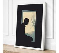 Quiet Observation Minimalist Canvas Wall Art Print 24x16 Inch (61 x 41 cm)