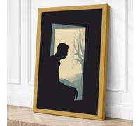 Quiet Observation Minimalist Canvas Wall Art Print 30x20 Inch (76 x 51 cm)