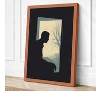 Quiet Observation Minimalist Canvas Wall Art Print 30x20 Inch (76 x 51 cm)