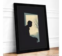 Quiet Observation Minimalist Framed Wall Art Print A1 (84.1×59.4cm) Black, Wall Decor for Living Room, Bedroom, Office & Home, Ready to Hang, Art Gift