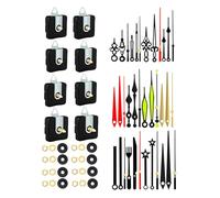 Quiet Operate Clock Replacement Parts Kits with 12 Hands Set Precisions 8Pcs Quartzs Movement Shaft Length 13/18/24mm Quiet Quartzs Movement