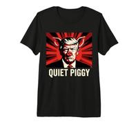 Quiet Piggy Man with Pig Ears Art Premium T-Shirt