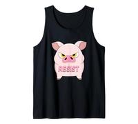 Quiet Piggy Meme Feminist Subtle Humor Protest Resist Tank Top