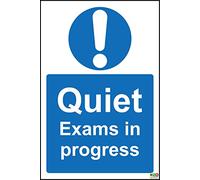 Quiet Please Exams in Progress Sign - Self Adhesive Vinyl 300mm x 200mm