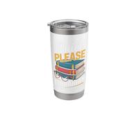 Quiet Please Librarian Funny Reading Design Stainless Steel Insulated Tumbler