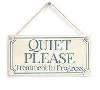 Quiet Please Treatment in Progress - Functional Small Office/Home Treatment Room Hanging Door Sign