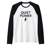 Quiet Power Lightning Minimalist Statement Raglan Baseball Tee