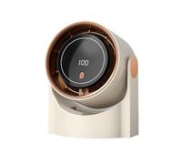 Quiet Rechargeable Table Fan, 100 Adjustable Air Circulator with Folding Telescopic Base for Wall Mount or Desk Office(milk coffee)