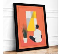 Quiet Reflection Indoors Modern Framed Wall Art Print A2 (59.4×42cm)