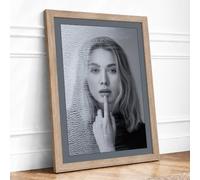 Quiet Reflection Minimalist Framed Wall Art Print A3 Oak