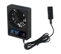 Quiet Reptile Enclosure Cooling Fan with Smart Humidity Sensor, Auto Ventilation Exhaust Fan for Rainforest Terrarium, 28dB Low Noise Air Circulator(Fahrenheit)