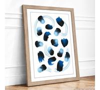 Quiet Rhythm Minimalist Framed Wall Art Print A3 Oak