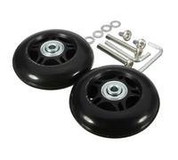 Quiet Rolling Luggage Wheels, Set Of 2 Luggage Suitcase Wheels Wear-Resistant Swivel Caster Black Bearings Repair Kits Rubber Flexible Universal Wheel(60x24mm)