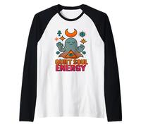 Quiet Soul Energy Ghost Design Raglan Baseball Tee