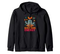 Quiet Soul Energy Ghost Design Zip Hoodie