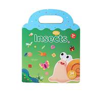 Quiet Sticker Book | Portable Waterproof Restickable Quiet Puzzle,Necessity Decoration With Handle, Foldable Early Education Learning Tool For Age 3+ For Home Travel