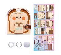 Quiet Stickers Book - Reusable Patch Set, Portable Travel Game, Promote Fine Motor Hand Development | Artistic Personal Talents for Study Room Bedroom Living Area Nursery Indoor Time Project