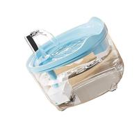 Quiet Stream Puss Water Spring with Triplicate Sieving Structure 50.72OZ Cistern Removable Divisions Automatic Power Away Bedlight Measure Large Capacity Pet Water Spring